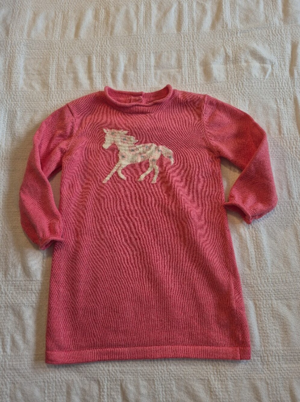 Hatley girls 18-24 months sweater dress long sleeve horse sweater dress VGUC
